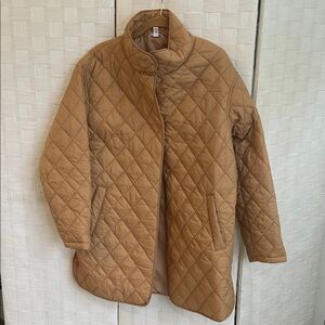 Time and Tru Tan Quilted Jacket